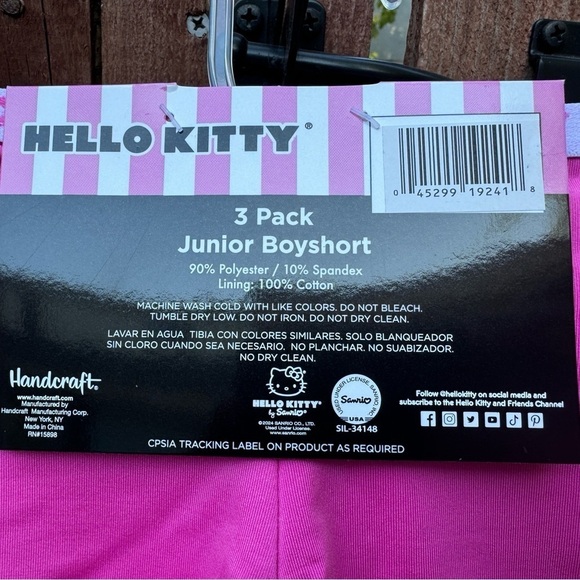 Hello Kitty 3 Pack Junior Boyshort - Picture 2 of 2